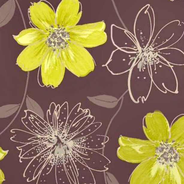 Textures   -   MATERIALS   -   WALLPAPER   -   Floral  - Floral wallpaper texture seamless 11018 - HR Full resolution preview demo