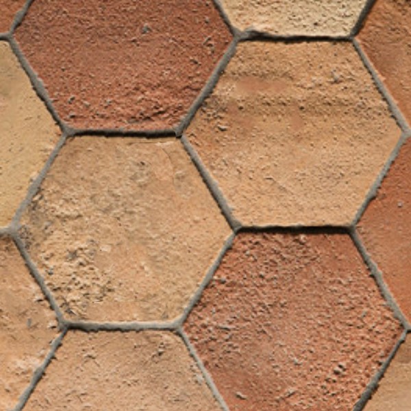 Textures   -   ARCHITECTURE   -   TILES INTERIOR   -   Terracotta tiles  - Hexagonal terracotta antique tile texture seamless 16045 - HR Full resolution preview demo