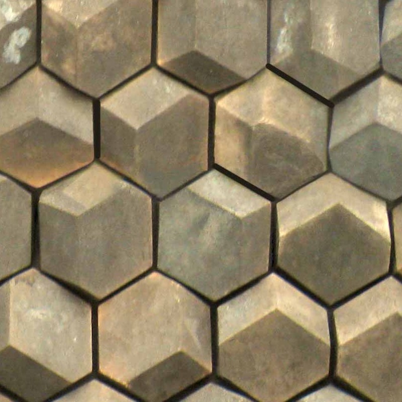 Textures   -   ARCHITECTURE   -   TILES INTERIOR   -   Hexagonal mixed  - Tadao ando tokio jewel box wall tiles texture seamless 21174 - HR Full resolution preview demo
