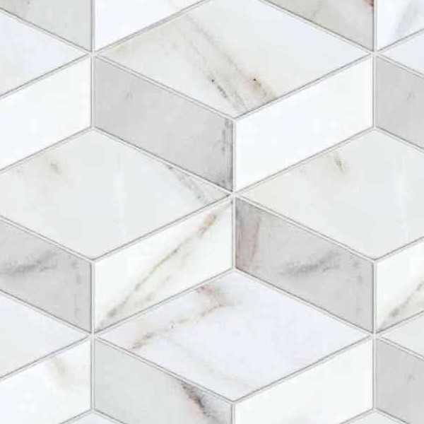 Textures   -   ARCHITECTURE   -   TILES INTERIOR   -   Marble tiles   -   Marble geometric patterns  - White marble tiles cubes texture seamless 21149 - HR Full resolution preview demo