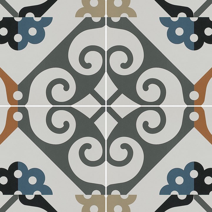 Textures   -   ARCHITECTURE   -   TILES INTERIOR   -   Ornate tiles   -   Mixed patterns  - Ceramic ornate tile texture seamless 20266 - HR Full resolution preview demo