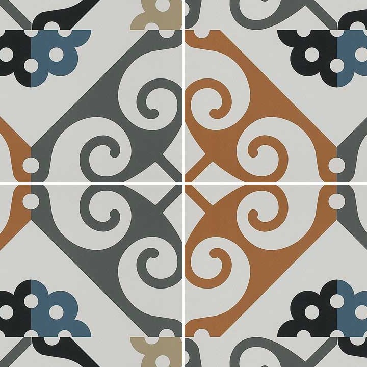Textures   -   ARCHITECTURE   -   TILES INTERIOR   -   Ornate tiles   -   Mixed patterns  - Ceramic ornate tile texture seamless 20267 - HR Full resolution preview demo
