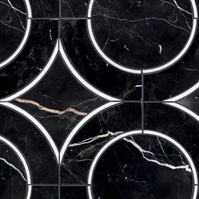 Textures   -   ARCHITECTURE   -   TILES INTERIOR   -   Marble tiles   -   Black  - Black and white marble tile texture seamless 20483 - HR Full resolution preview demo
