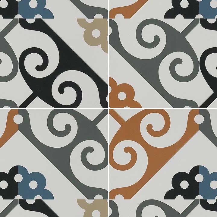 Textures   -   ARCHITECTURE   -   TILES INTERIOR   -   Ornate tiles   -   Mixed patterns  - Ceramic ornate tile texture seamless 20268 - HR Full resolution preview demo