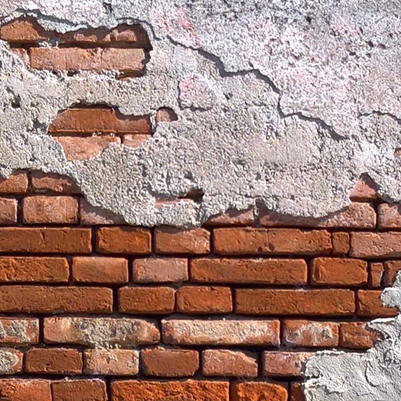 Textures   -   ARCHITECTURE   -   BRICKS   -   Damaged bricks  - Old damaged bricks texture horizontal seamless 18100 - HR Full resolution preview demo