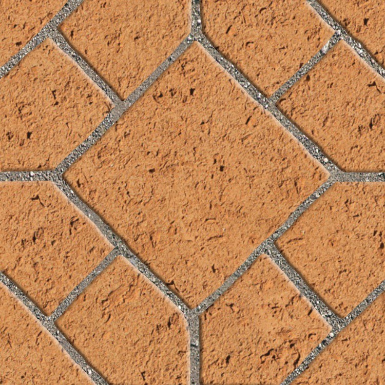 Textures   -   ARCHITECTURE   -   PAVING OUTDOOR   -   Terracotta   -   Blocks mixed  - Paving cotto mixed size texture seamless 06609 - HR Full resolution preview demo