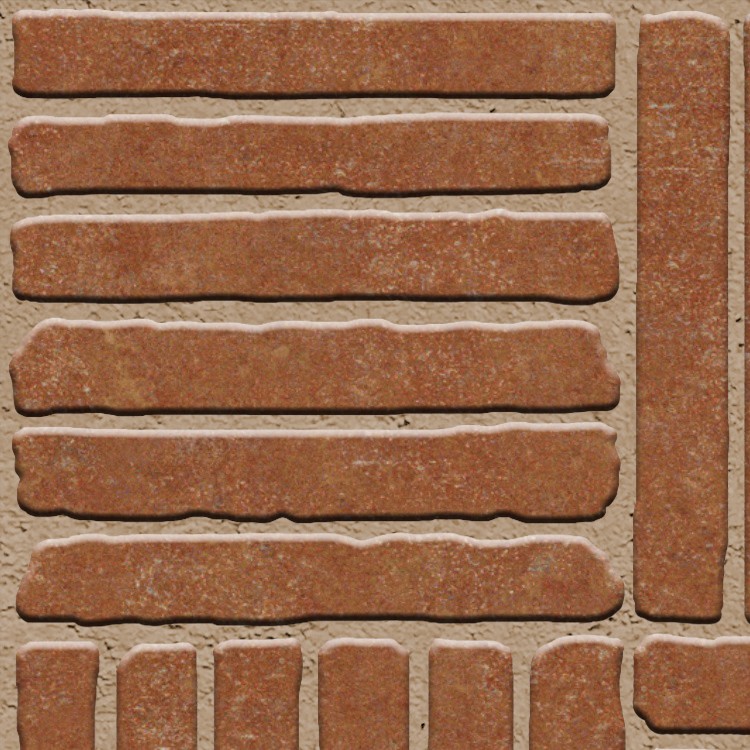 Textures   -   ARCHITECTURE   -   PAVING OUTDOOR   -   Terracotta   -   Blocks regular  - Cotto paving outdoor regular blocks texture seamless 06681 - HR Full resolution preview demo