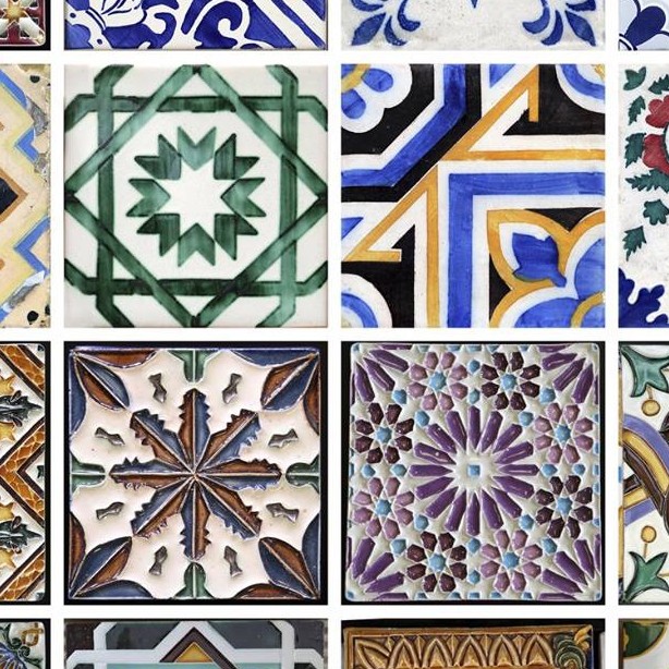 Textures   -   ARCHITECTURE   -   TILES INTERIOR   -   Ornate tiles   -   Patchwork  - Patchwork tile texture seamless 16814 - HR Full resolution preview demo