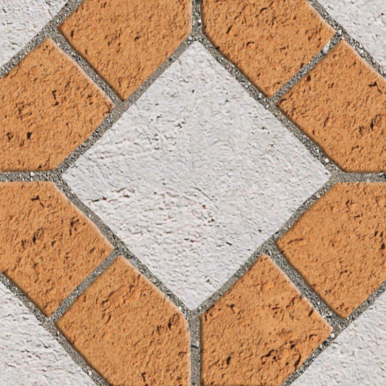Textures   -   ARCHITECTURE   -   PAVING OUTDOOR   -   Terracotta   -   Blocks mixed  - Paving cotto mixed size texture seamless 06610 - HR Full resolution preview demo