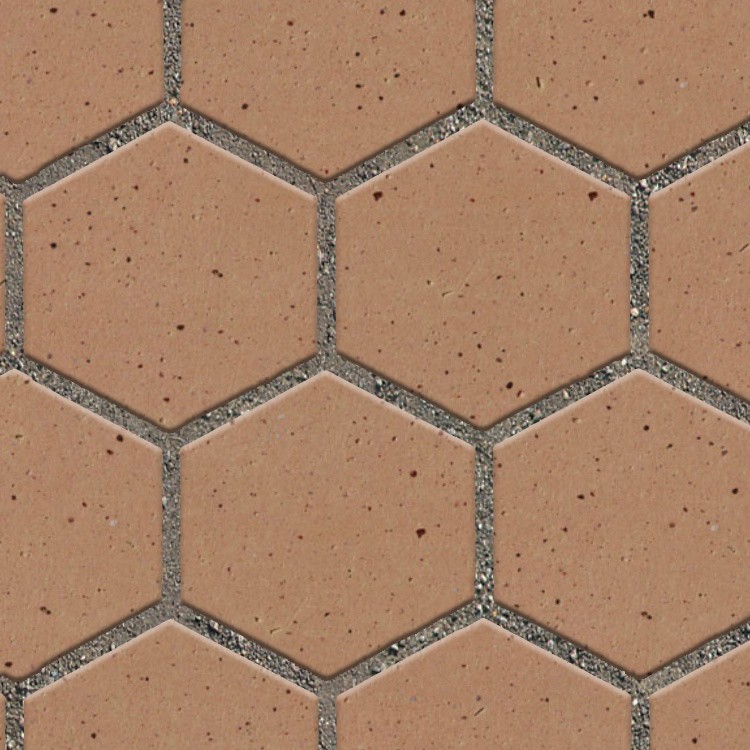 Textures   -   ARCHITECTURE   -   PAVING OUTDOOR   -   Hexagonal  - Terracotta paving outdoor hexagonal texture seamless 06026 - HR Full resolution preview demo