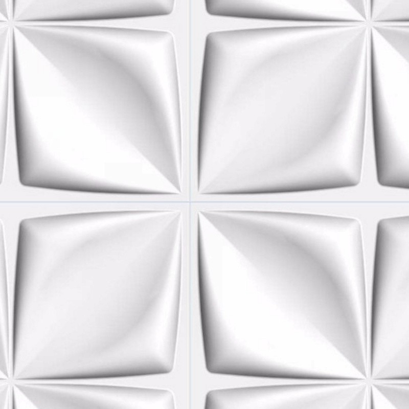 Textures   -   ARCHITECTURE   -   DECORATIVE PANELS   -   3D Wall panels   -   White panels  - White interior 3D wall panel texture seamless 02973 - HR Full resolution preview demo
