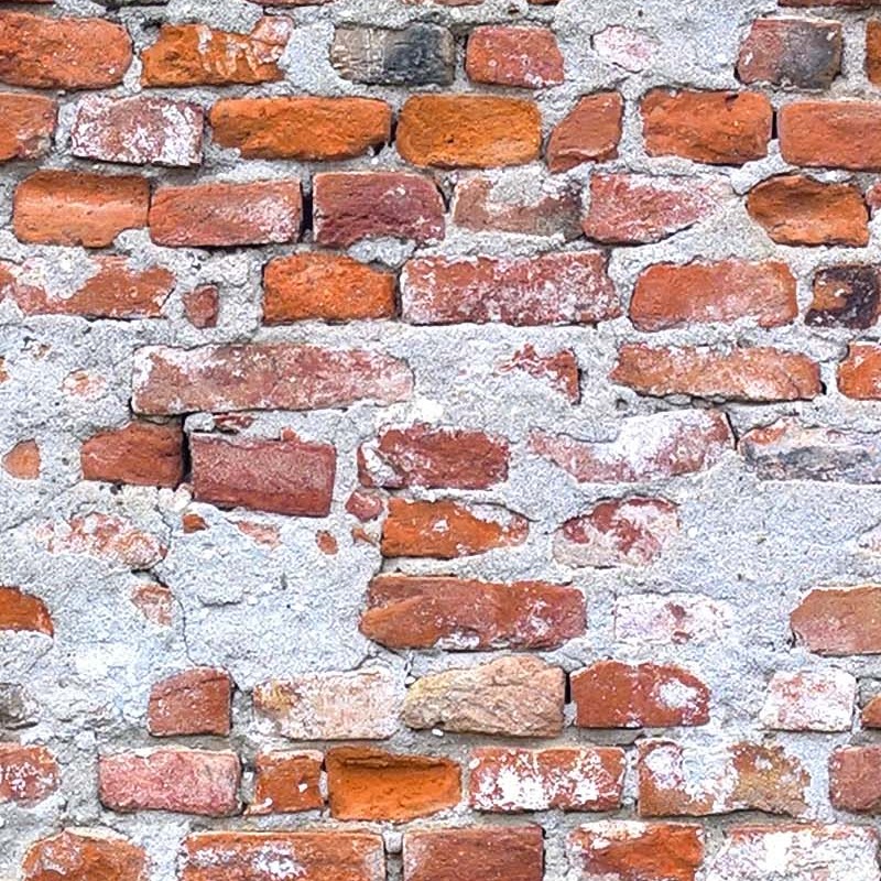 Textures   -   ARCHITECTURE   -   BRICKS   -   Damaged bricks  - Old damaged wall bricks texture horizontal seamless 19658 - HR Full resolution preview demo