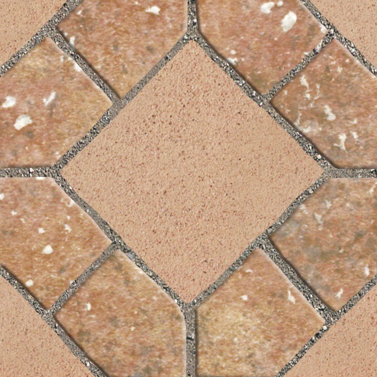 Textures   -   ARCHITECTURE   -   PAVING OUTDOOR   -   Terracotta   -   Blocks mixed  - Paving cotto mixed size texture seamless 06614 - HR Full resolution preview demo