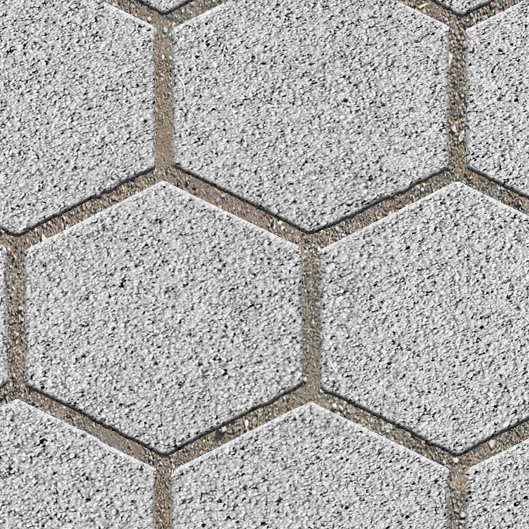 Textures   -   ARCHITECTURE   -   PAVING OUTDOOR   -   Hexagonal  - Concrete paving outdoor hexagonal texture seamless 06031 - HR Full resolution preview demo