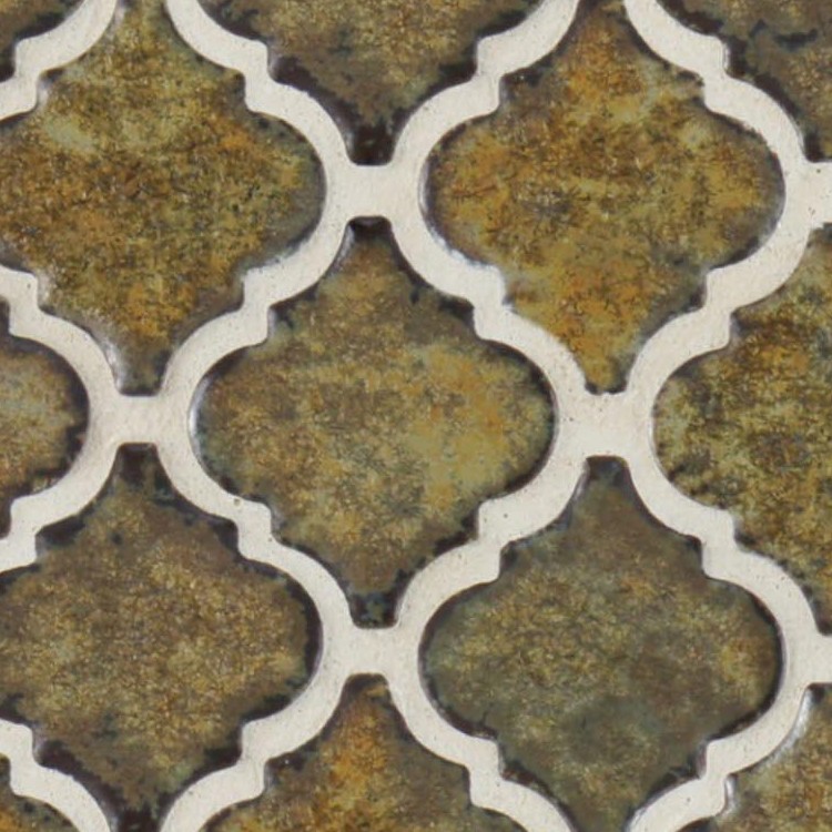 Textures   -   ARCHITECTURE   -   TILES INTERIOR   -   Ornate tiles   -   Geometric patterns  - Porcelain arabescque mosaic tile texture seamless 18908 - HR Full resolution preview demo