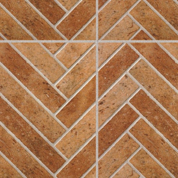 Textures   -   ARCHITECTURE   -   PAVING OUTDOOR   -   Terracotta   -   Herringbone  - Cotto paving herringbone outdoor texture seamless 06777 - HR Full resolution preview demo