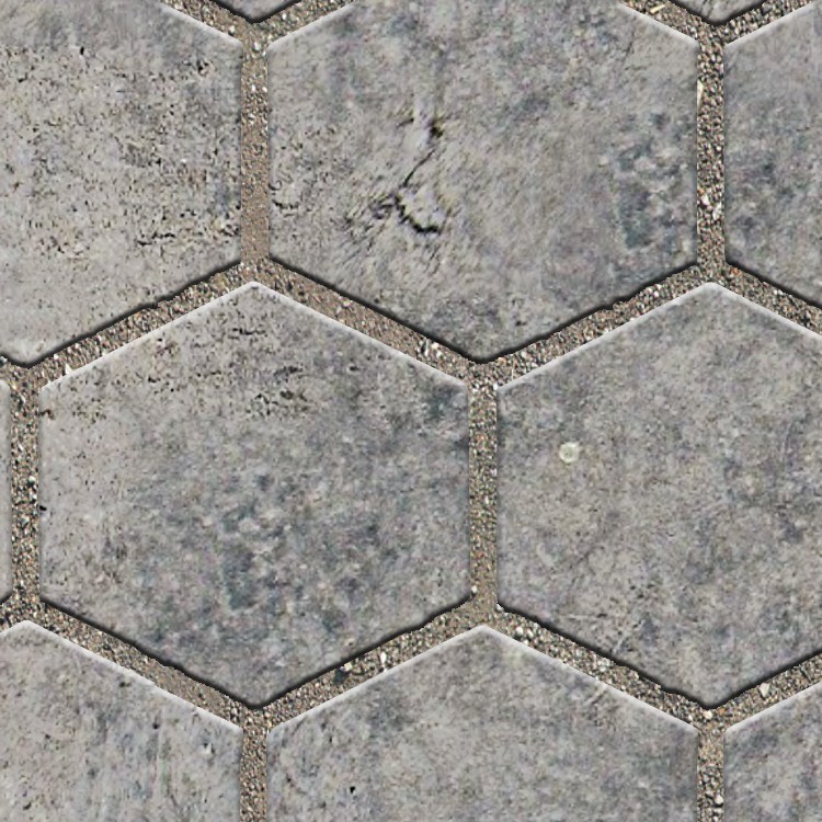 Textures   -   ARCHITECTURE   -   PAVING OUTDOOR   -   Hexagonal  - Dirty stone paving outdoor hexagonal texture seamless 06033 - HR Full resolution preview demo