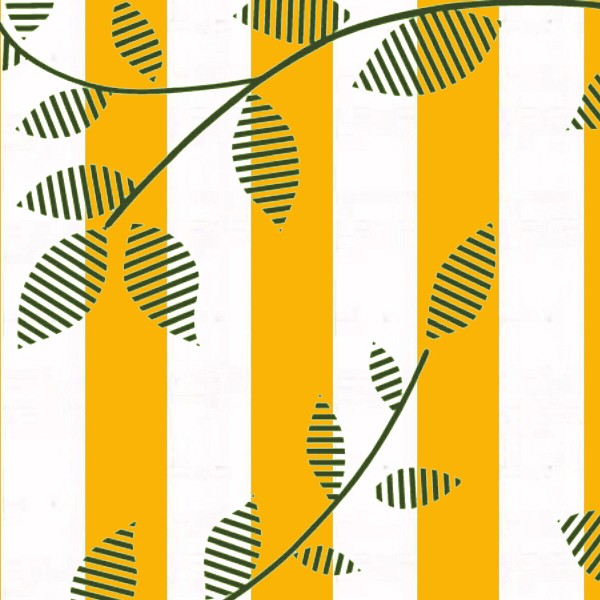 Textures   -   MATERIALS   -   WALLPAPER   -   Striped   -   Yellow  - Green leaves yellow striped wallpaper texture seamless 12011 - HR Full resolution preview demo