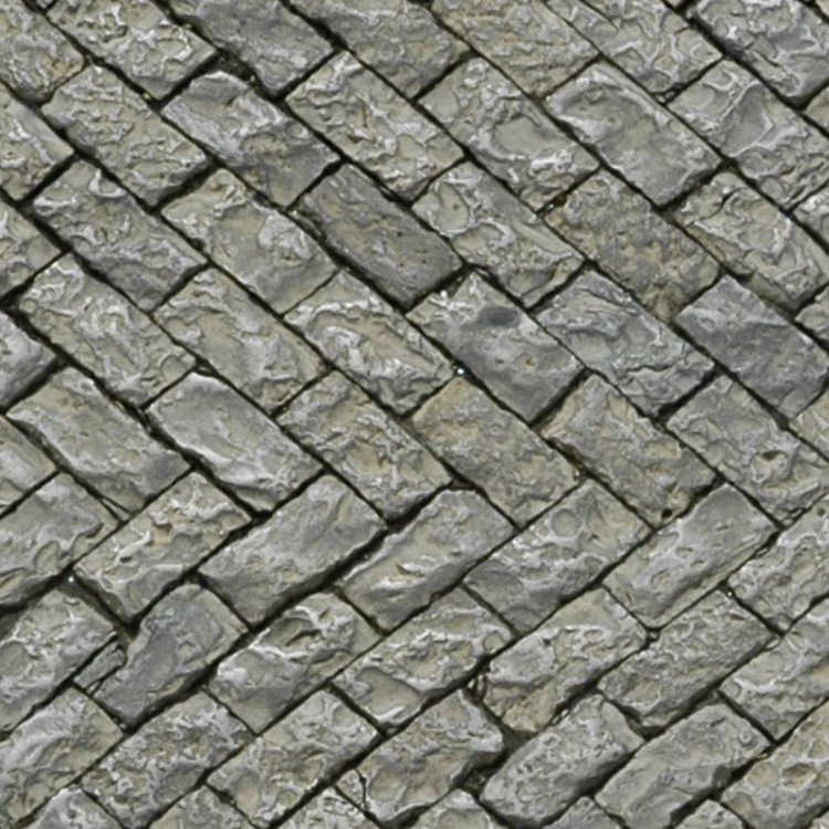 Textures   -   ARCHITECTURE   -   PAVING OUTDOOR   -   Pavers stone   -   Herringbone  - Stone paving herringbone outdoor texture seamless 06565 - HR Full resolution preview demo