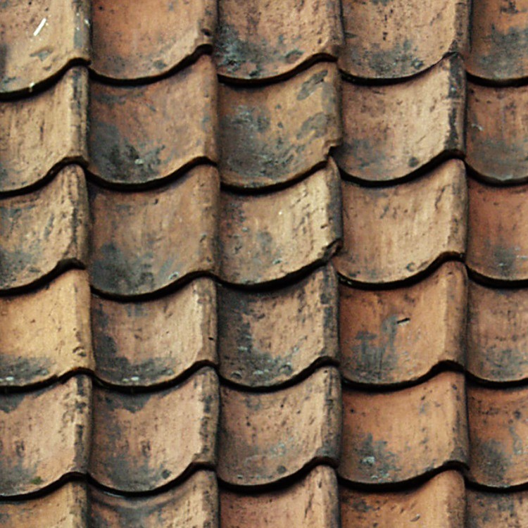 Textures   -   ARCHITECTURE   -   ROOFINGS   -   Clay roofs  - Dirty clay roofing texture seamless 03398 - HR Full resolution preview demo