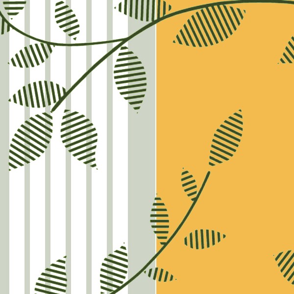 Textures   -   MATERIALS   -   WALLPAPER   -   Striped   -   Yellow  - Green leaves yellow striped wallpaper texture seamless 12012 - HR Full resolution preview demo