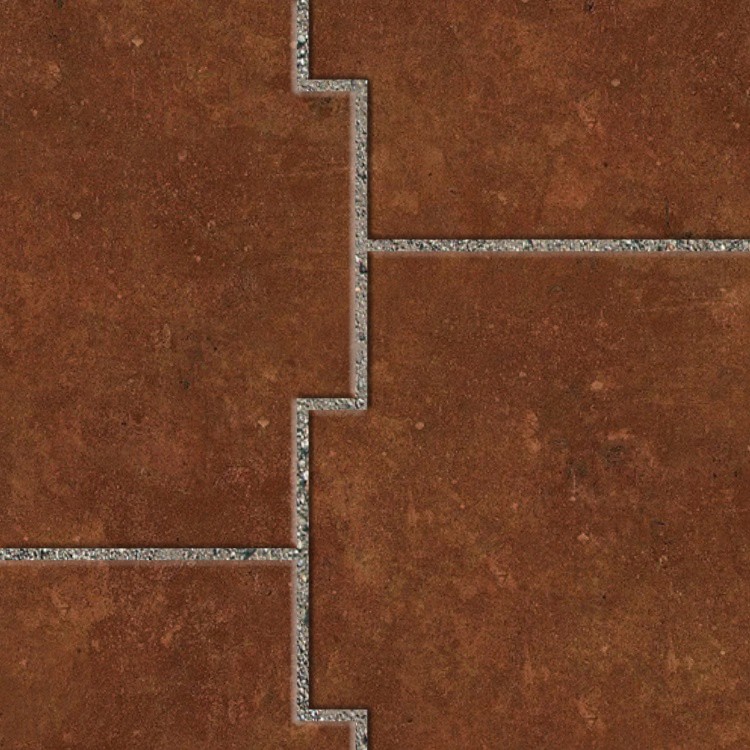 Textures   -   ARCHITECTURE   -   PAVING OUTDOOR   -   Terracotta   -   Blocks mixed  - Paving cotto mixed size texture seamless 06626 - HR Full resolution preview demo