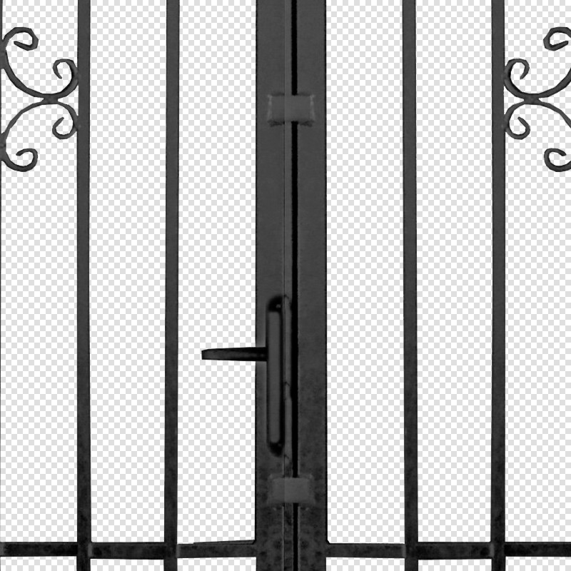Textures   -   ARCHITECTURE   -   BUILDINGS   -   Gates  - Cut out metal black entrance gate texture 18628 - HR Full resolution preview demo