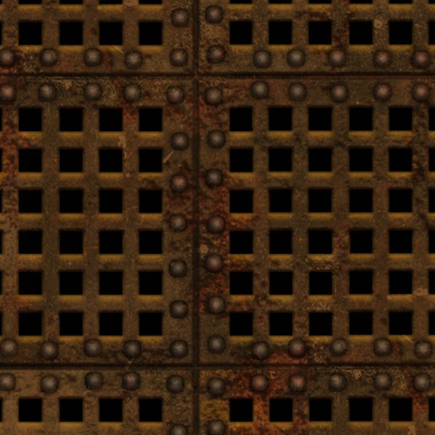 Textures   -   MATERIALS   -   METALS   -   Perforated  - Rusty iron industrial perforate metal texture seamless 10534 - HR Full resolution preview demo