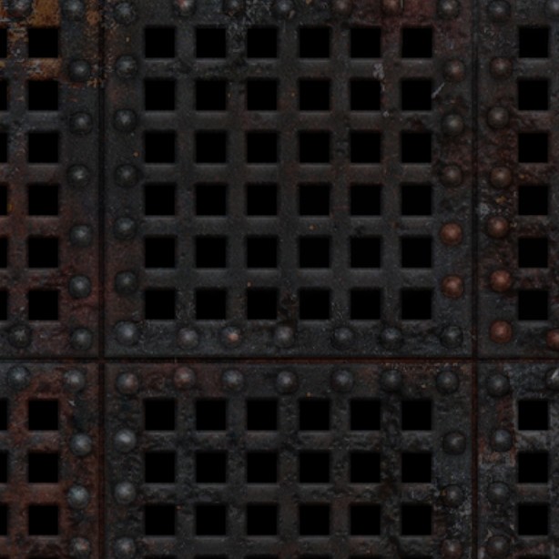 Textures   -   MATERIALS   -   METALS   -   Perforated  - Rusty iron industrial perforate metal texture seamless 10535 - HR Full resolution preview demo