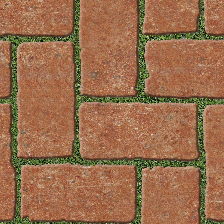 Textures   -   ARCHITECTURE   -   PAVING OUTDOOR   -   Parks Paving  - Terracotta park paving texture seamless 18820 - HR Full resolution preview demo