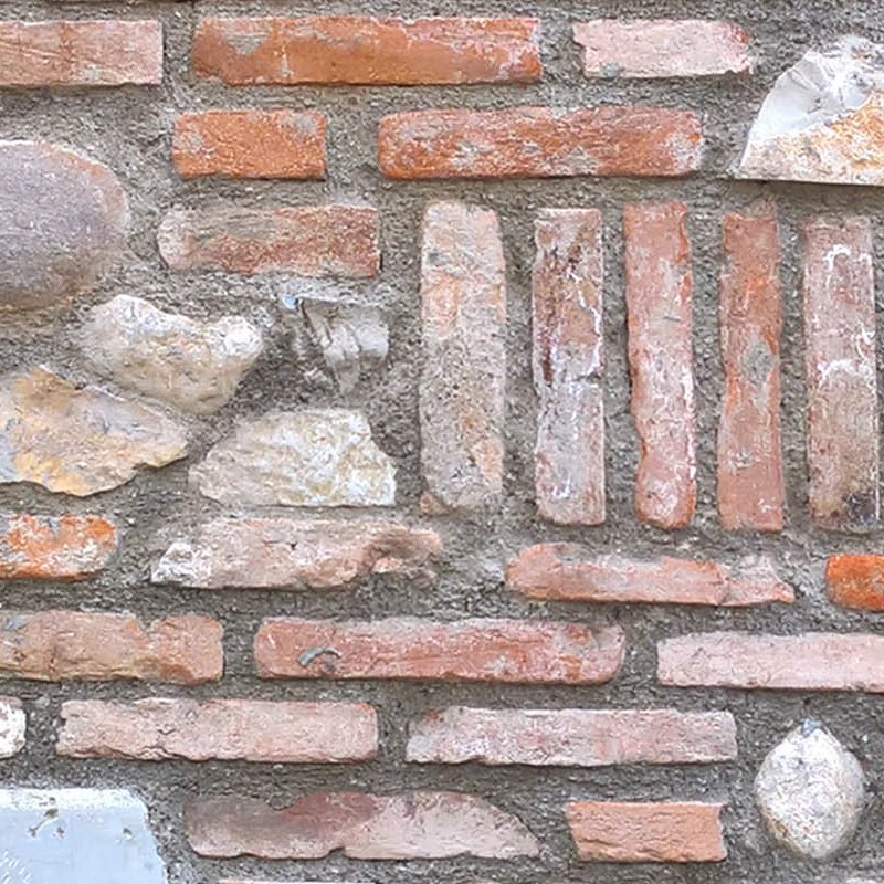 Textures   -   ARCHITECTURE   -   BRICKS   -   Special Bricks  - Italy brick wall and stones texture seamless 18797 - HR Full resolution preview demo