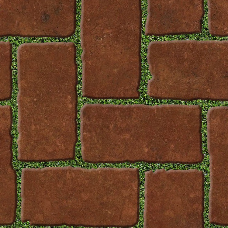 Textures   -   ARCHITECTURE   -   PAVING OUTDOOR   -   Parks Paving  - Terracotta park paving texture seamless 18821 - HR Full resolution preview demo