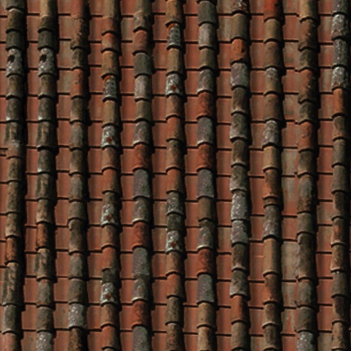Old Clay Roofing Texture Seamless 03407