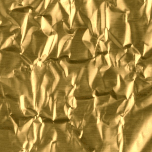 Textures   -   MATERIALS   -   PAPER  - Gold crumpled aluminium foil paper texture seamless 10891 - HR Full resolution preview demo