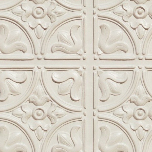 White Interior Ceiling Tiles Panel Texture Seamless 02994