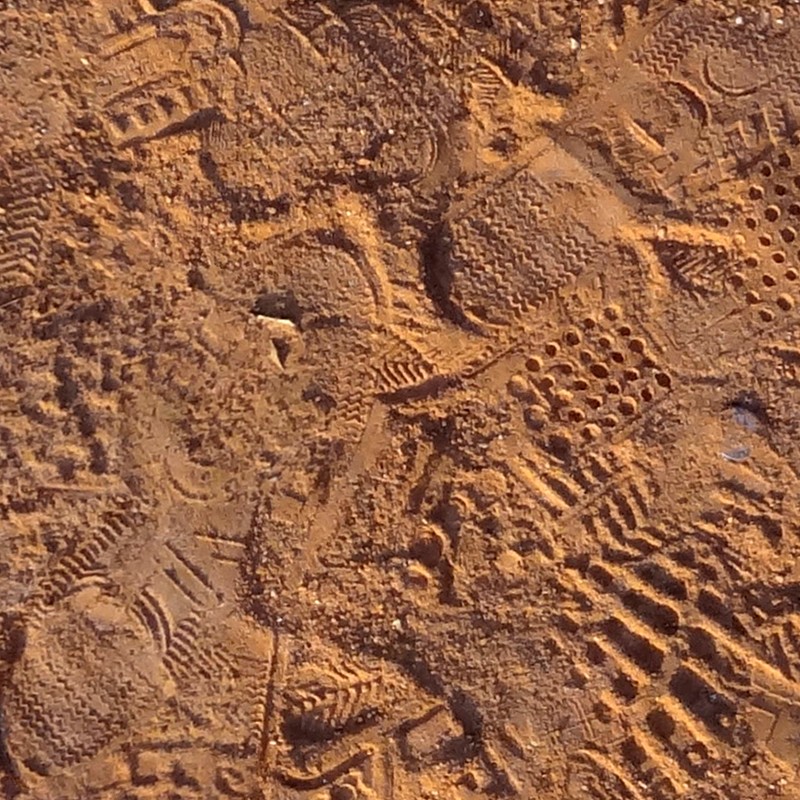 Textures   -   NATURE ELEMENTS   -   SAND  - Red sand with footprints texture seamless 17522 - HR Full resolution preview demo