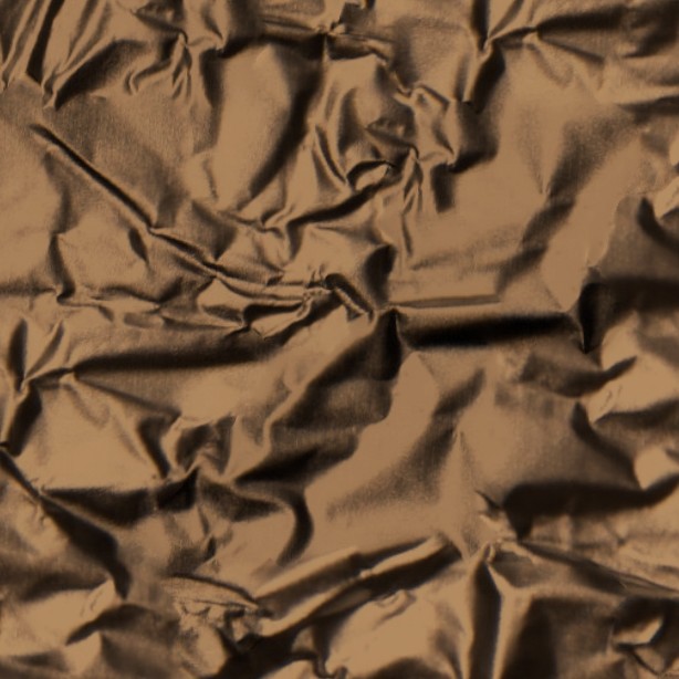 Textures   -   MATERIALS   -   PAPER  - Bronze crumpled aluminium foil paper texture seamless 10894 - HR Full resolution preview demo