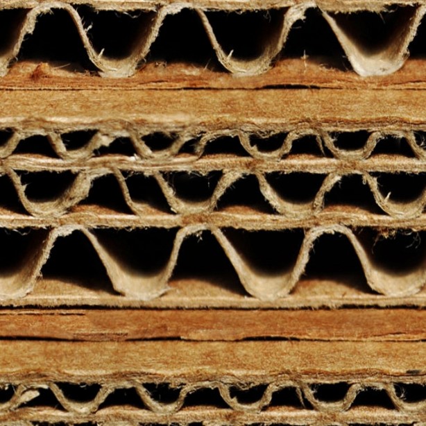 Textures   -   MATERIALS   -   CARDBOARD  - Corrugated stacked cardboard texture seamless 09549 - HR Full resolution preview demo