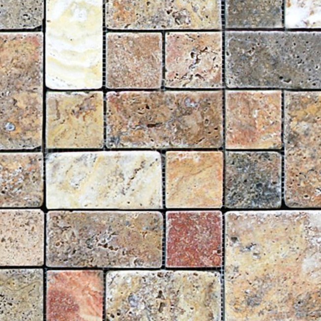 Textures   -   ARCHITECTURE   -   PAVING OUTDOOR   -   Marble  - Travertine mixed color paving outdoor texture seamless 17844 - HR Full resolution preview demo