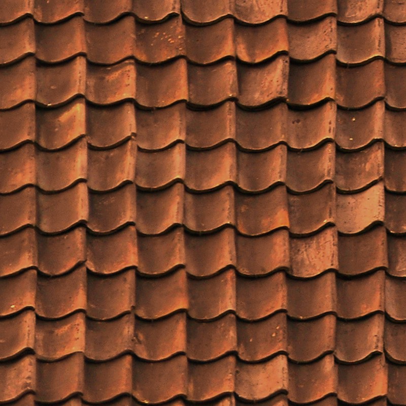 Old clay roofing texture seamless 03418