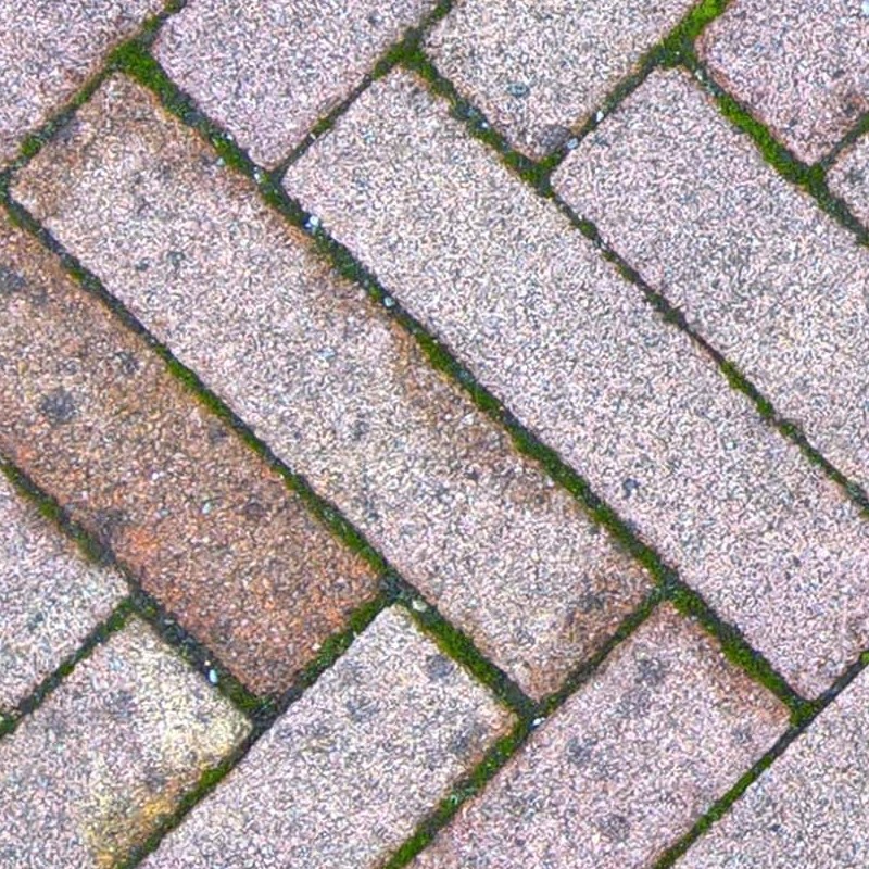 Textures   -   ARCHITECTURE   -   PAVING OUTDOOR   -   Concrete   -   Herringbone  - Herringbone concrete paving outdoor with moss texture seamless 19287 - HR Full resolution preview demo