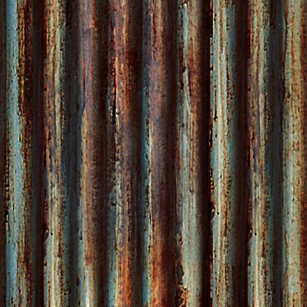 Textures   -   MATERIALS   -   METALS   -   Corrugated  - Dirty rusted corrugated metal texture seamless 10004 - HR Full resolution preview demo
