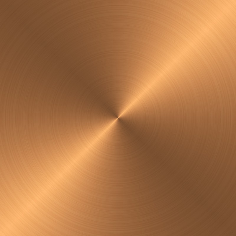 Textures   -   MATERIALS   -   METALS   -   Brushed metals  - Circular brushed copper metal texture 09909 - HR Full resolution preview demo