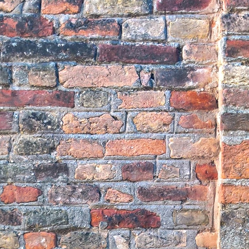 Textures   -   ARCHITECTURE   -   BRICKS   -   Old bricks  - Italy old fence bricks cut out texture horizontal seamless 18106 - HR Full resolution preview demo