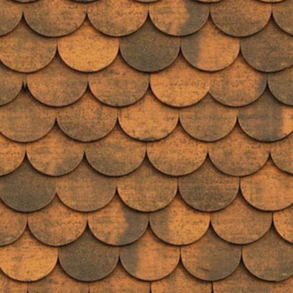 Grand cru Ecaille shingles clay roof tile texture seamless 03499