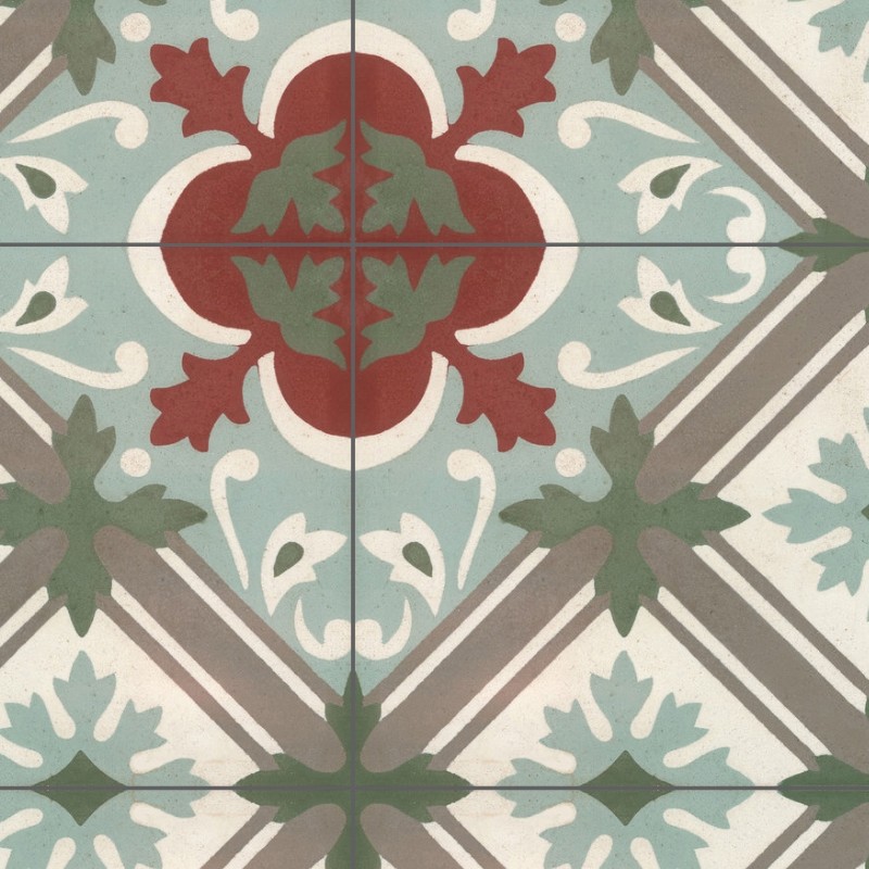 Textures   -   ARCHITECTURE   -   TILES INTERIOR   -   Cement - Encaustic   -   Encaustic  - Traditional encaustic cement ornate tile texture seamless 13618 - HR Full resolution preview demo