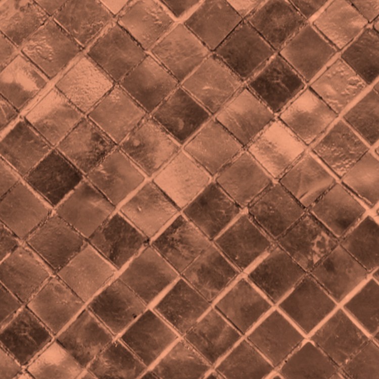 Textures   -   MATERIALS   -   METALS   -   Plates  - Mosaico copper metal plate texture seamless 10758 - HR Full resolution preview demo