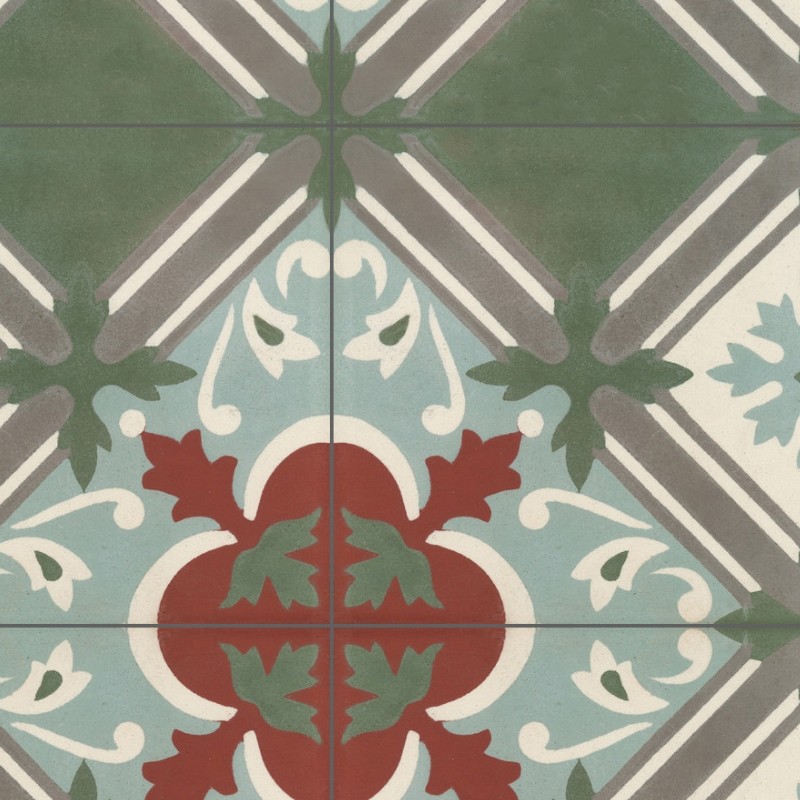 Textures   -   ARCHITECTURE   -   TILES INTERIOR   -   Cement - Encaustic   -   Encaustic  - Traditional encaustic cement ornate tile texture seamless 13620 - HR Full resolution preview demo