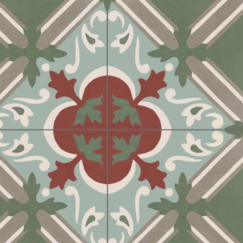 Textures   -   ARCHITECTURE   -   TILES INTERIOR   -   Cement - Encaustic   -   Encaustic  - Traditional encaustic cement ornate tile texture seamless 13622 - HR Full resolution preview demo