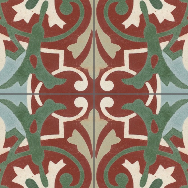 Textures   -   ARCHITECTURE   -   TILES INTERIOR   -   Cement - Encaustic   -   Encaustic  - Traditional encaustic cement ornate tile texture seamless 13623 - HR Full resolution preview demo